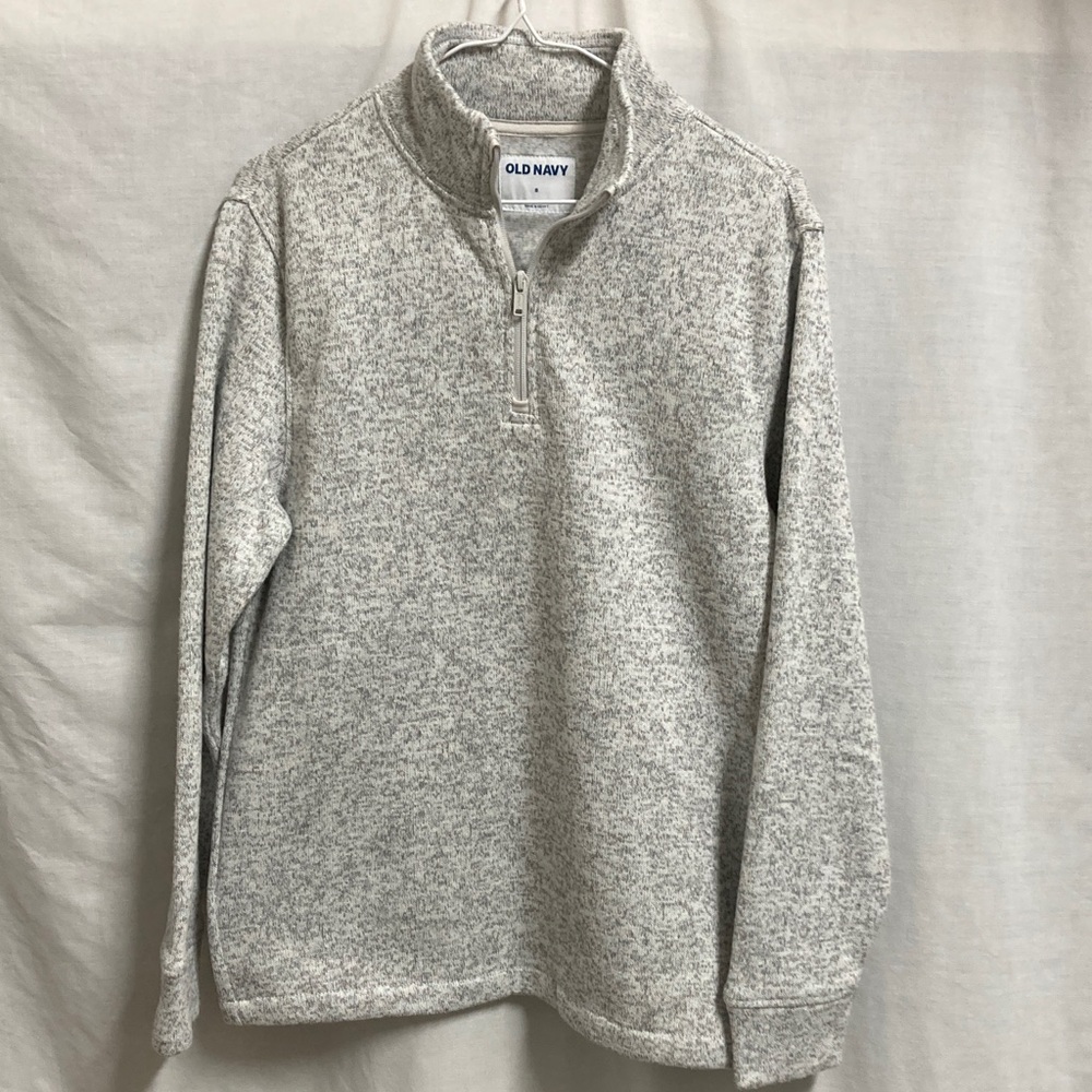 Old Navy Men's Zip-Up Sweater in Light Gray